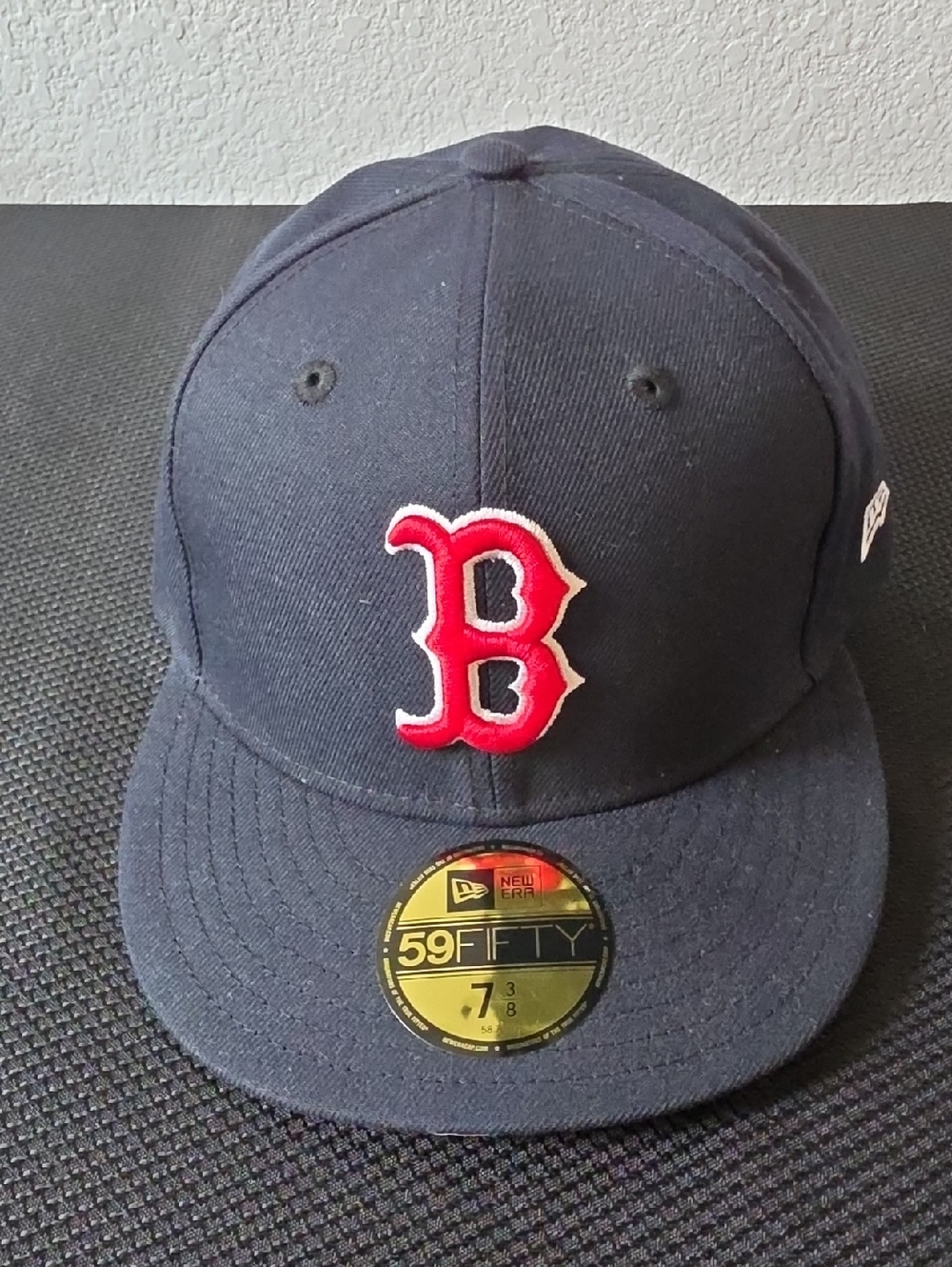 New Era Boston Red Sox Navy Blue and Red Fitted 59FIFTY Hat